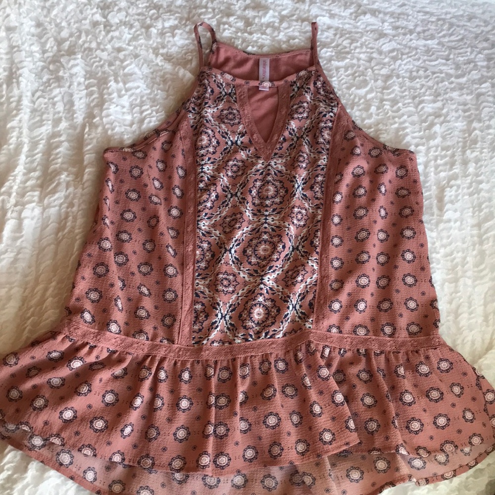 Pink Ruffled Blouse